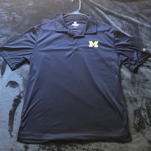 Men’s Michigan Wolverines polo size large